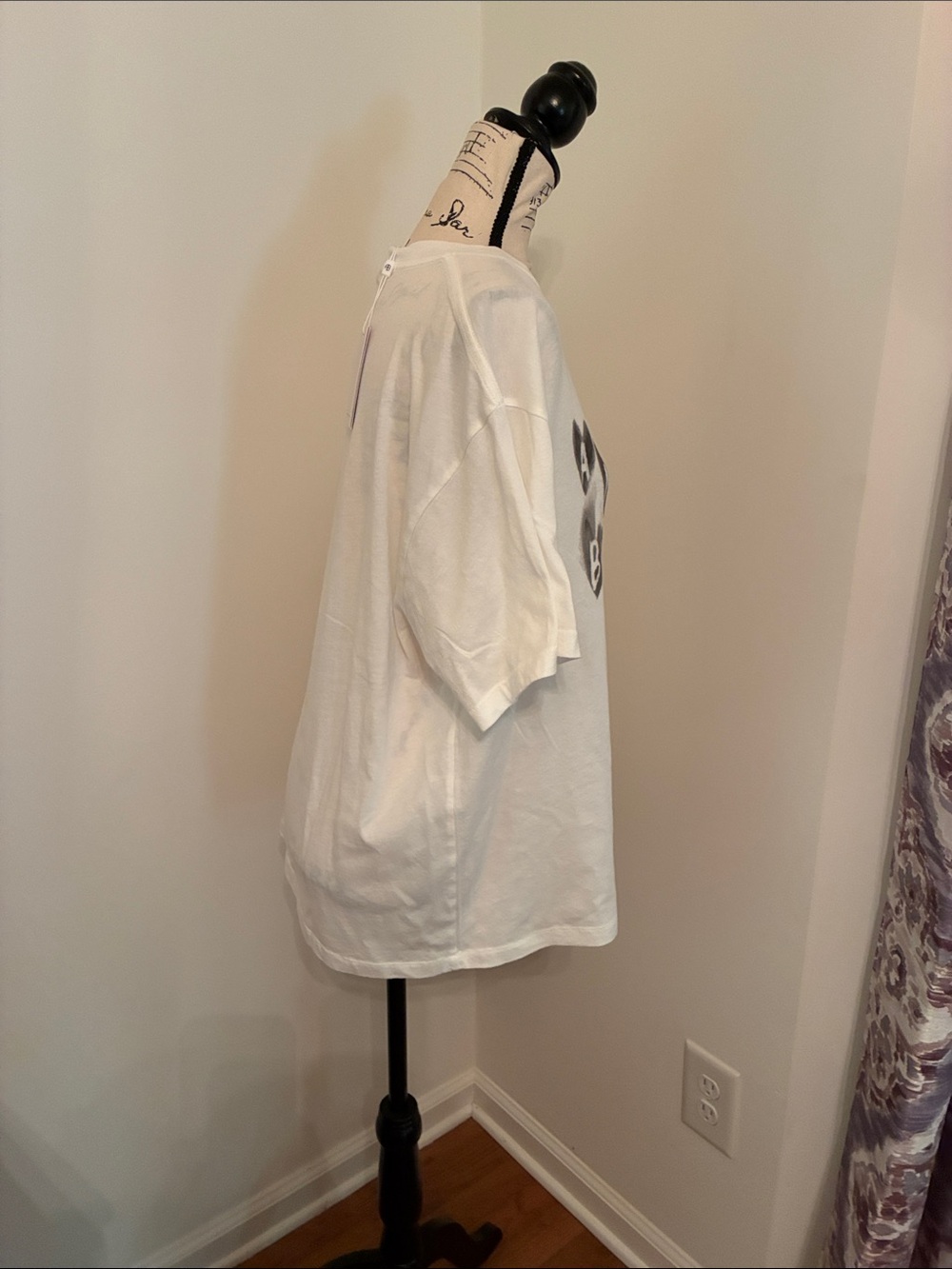 Anine Bing Cade Tee with Hearts (Ivory & Black) - Picture 8 of 17